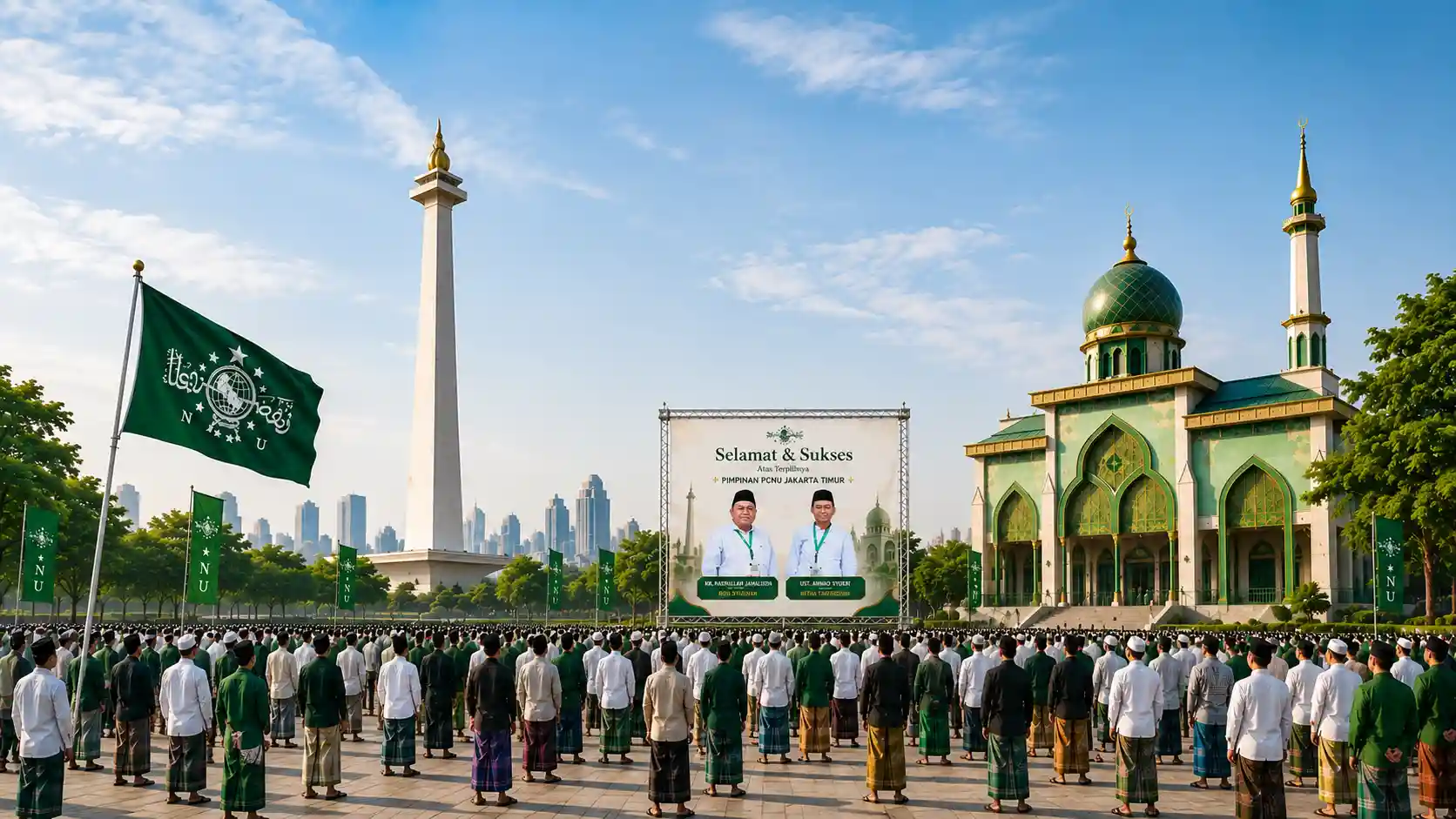 Kebersamaan pengurus dan warga PWNU Pengurus Wilayah Provinsi Kepulauan Riau
